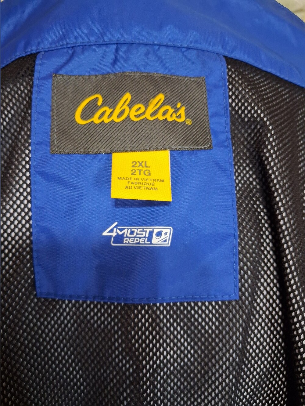 Cabelas 4Most Repel Windbreaker Light Hooded Jacket Mens 2X Full Zip Mesh Lining - Picture 5 of 6